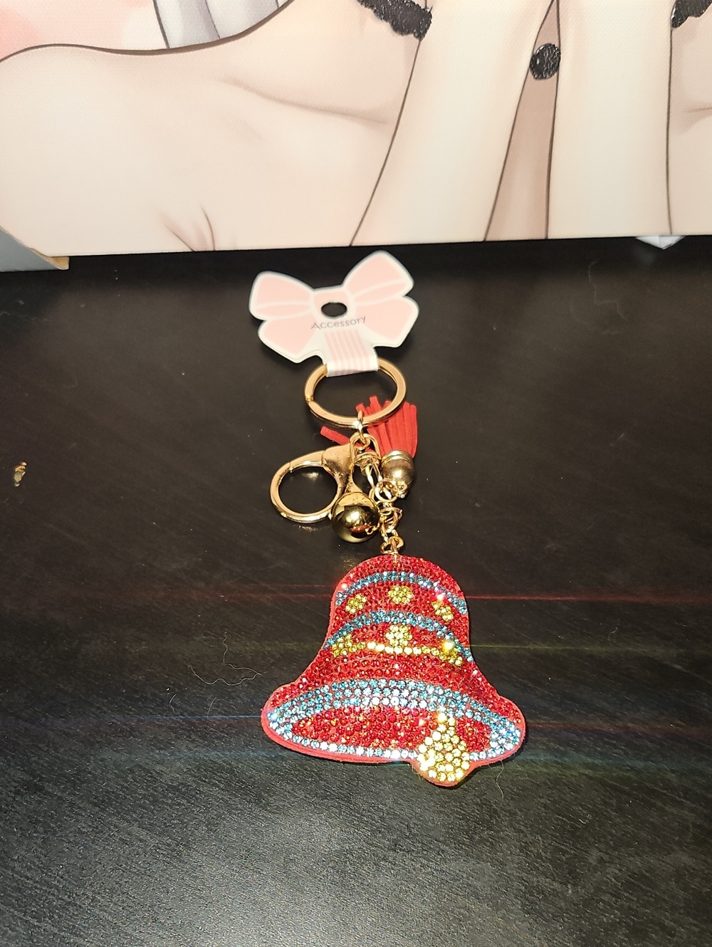 Rhinestone Bell Keychain Nwt